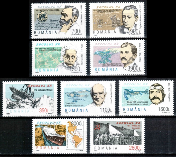 Romania 1998, LP 1450 + 1472, Secolul XX I + II, cele 2 serii, MNH!