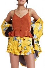 A589-19 Top elegant, accesorizat cu peplum in talie