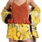 A589-19 Top elegant, accesorizat cu peplum in talie