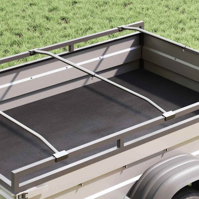 vidaXL potrivit pentru suport tarpaulin plat 2 pcs Argintiu 130-210 cm 42020522