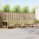 vidaXL Set de canapele de exterior 8 pcs Alb și Bej 79 x 79 x 37 cm 3388527