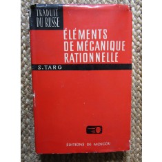 S.TARG - ELEMENTS DE MECANIQUE RATIONNELLE