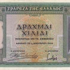 GRECIA 1.000 drahme 1939 VF+++/aXF!!!