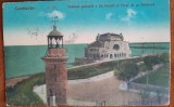 Carte postasla, Constanta, vederea generala a Cazinoului si Farul de pe bulevard, 1927