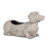 Cumpara ieftin Ghiveci de flori din ceramica gri Catelus 24x9x13 cm