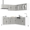 Set de dulapuri de bucătărie 11 piese &bdquo;Porto&rdquo; lemn Sonoma gri