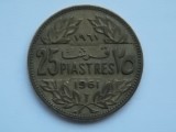 25 PIASTRES 1961 LIBAN, Asia