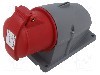 Conector alimentare AC, IEC 60309, IP44, 32A, 415V AC, 4 pini, AMPHENOL - 2CMA193130R1000