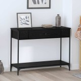 vidaXL Masă de consolă Stejar negru 100 x 34.5 x 75 cm Lemn compozit