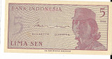 Bancnota 5 sen 1964, UNC - Indonezia