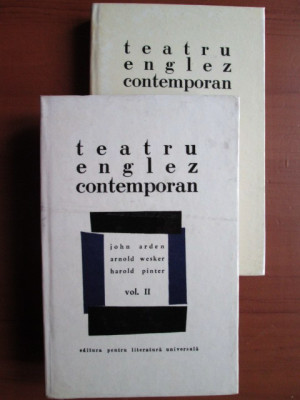 Teatru englez contemporan 2 volume (1968, editie cartonata) foto