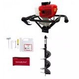 Motoburghiu Pamant BRILLO F4200 - Putere 5.7 CP, 8000 RPM, 52CC + 2 burghie 100 si 200 mm