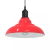 VidaXL Lampă suspendată reglabilă pe &icirc;nălțime E27 roșu lucios metal 4103441