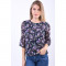 Bluza Florala Object Belina 3/4 Bleumarin