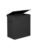 Cumpara ieftin Cos de rufe, Songmics, LCB02BK, Negru, 142 L, &lrm;37 x 36 x 66 cm