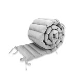 Aparatoare pentru patut, MimiNu, tip panou, pentru patut, Lungime 180 cm, catifea, Grey
