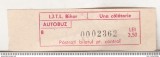 bnk div Romania IJTL Bihor - bilet de calatorie - autobuz - 1 calatorie 3.50 lei - 1987