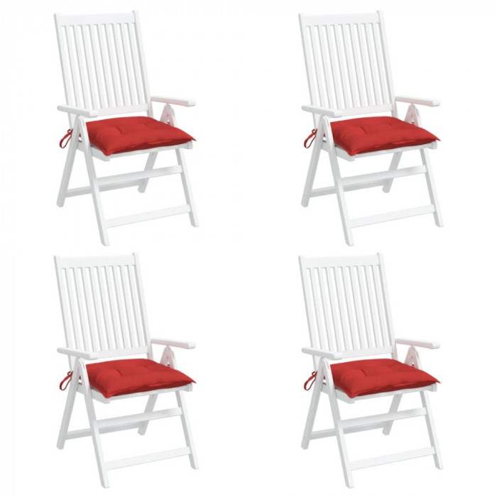 Perne de scaun, 4 buc., rosu, 50x50x7 cm, textil oxford GartenMobel Dekor