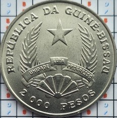 Guinea Bissau 2000 pesos 1995 UNC - FAO - tiraj 20.000 - km 38 - A022