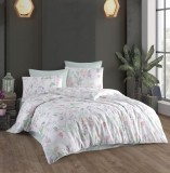 Cumpara ieftin Lenjerie de pat din bumbac 100%, dubla, cu 2 fete de perna, Valentini Bianco model Milena