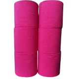 Cumpara ieftin Hartie igienica roz, 3 straturi, 6 role