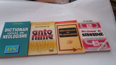 DICTIONAR DE NEOLOGISME/ANTONIME/SINONIME/PLEONASME 4 VOL RM1
