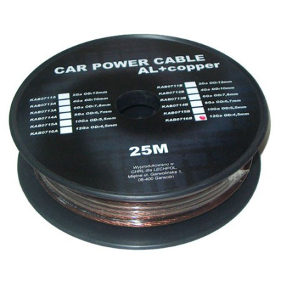 Cablu de putere cupru si aluminiu 12GA (4.5mm/3.31mm2) 25m foto
