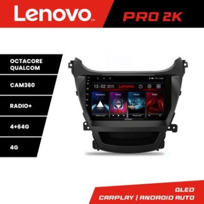 Navigatie Hyundai Elantra 2013-2015 Lenovo Kit-359 8 core QLED 2K 4+64 360 Android Waze USB Navigatie Internet Youtube Radio CarStore Technology foto