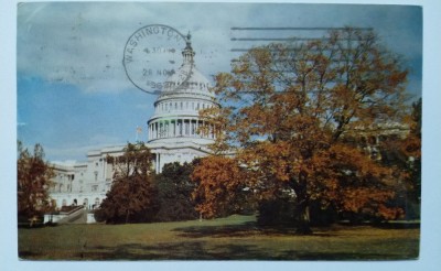 Vizită academician C. Simionescu - S.U.A - Washington, 1962, expediata la Iași foto