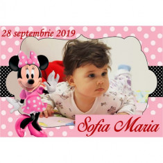 Marturii botez magneti Handmade by Diana Puiu Minnie Mouse MDFM 3 foto