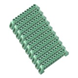Cumpara ieftin Set 10 bucati bloc terminal electric, verde, 10 orificii