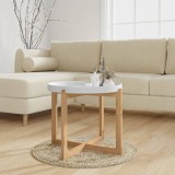Cumpara ieftin Măsuță de cafea alb 53x53x43,5 cm lemn prelucrat&amp;lemn masiv pin