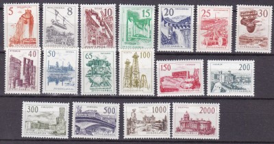 Iugoslavia 1961/62 tehnica si arhitectura MI 973-989 MNH foto