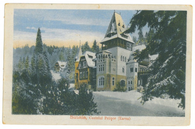 4965 - SINAIA, Prahova, Pelisor Castle - old postcard, CENSOR - used - 1917 foto