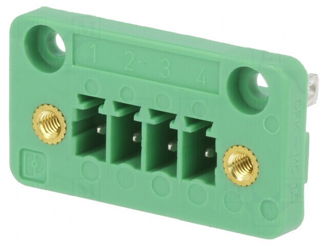 Regletă de conexiuni deconectabilă 4 piste 3,81mm tată