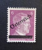 Austria (Ocupația Aliată) 1945 - Marcă Poștală "Hitler" (6 Pfennig) cu Supratipar "&Ouml;sterreich" și Bară de Anulare - Cod: -TG1