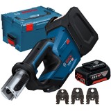 Bosch GPT 18V-19 + GBA - Aparat de presare 19 kN 35-40 mm valiza speciala accesorii + Acumulator Li-Ion 18 V 5 Ah