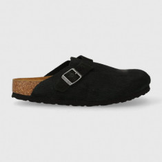 Birkenstock papuci din piele femei, culoarea negru 1026172