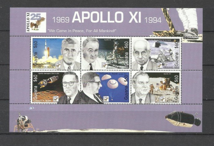 GUYANA 1994 COSMOS SPATIU APOLLO XI