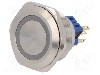 Intrerupator anti-vandalism, ON-ON, &Oslash;30mm, ONPOW - GQ30-11ZE/G/24V/S