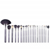 Cumpara ieftin Set Pensule Make-Up, Megaga, cu Husa Neagra, 21 buc