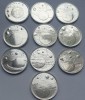 Set 10 Monede 1 Kuruş Turcia 2022, Sistem Solar, Planete + Soare, UNC