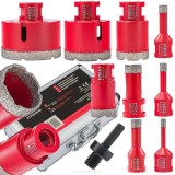 Set carote diamantate piatra gresie faianta beton 6-68mm HEX M14 10piese (RTZOD0046)