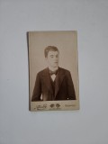 CDV Atelierul renumitului fotograf Klosz Gyorgy, Budapesta, Portret barbat, Austro-Ungaria, ca. 1880!