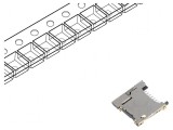 Conector microSD push-push SMT aur pentru carduri flash