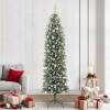 VidaXL Copac Artificial Slăb de Crăciun cu 300 LED Verde și alb 240 cm 3395319