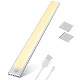 Lampa LED inteligenta cu senzor de miscare, VisionHub&reg;, Corp de iluminat reincarcabil prin USB, fara fir, portabila, baterie incorporata, cu suport ma