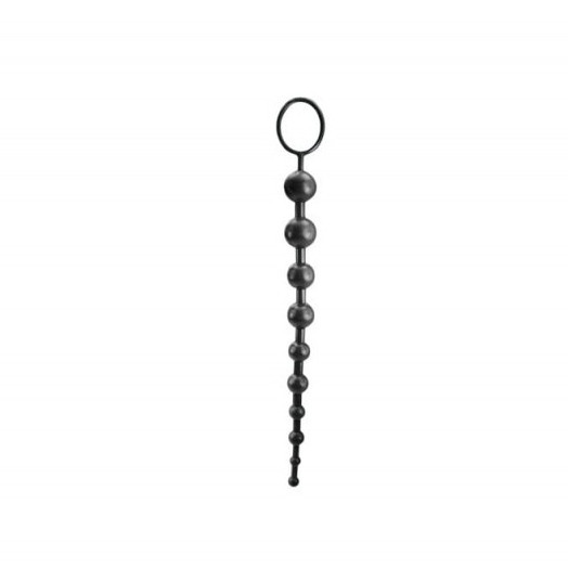 Dop Anal cu Bile Super 10 Beads, Negru