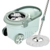 Set mop rotativ cu galeata flippy, material plastic si microfibra, o rezerva inclusa, rezistent, cu dop scurgere, vas detasabil, orificiu pentru solut