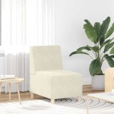 vidaXL Canapea Scaun fără brațe Crem 55 cm Catifea